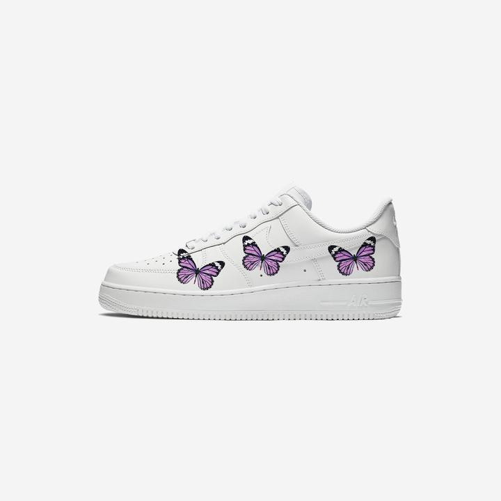 Custom Nike Air Force 1 Purple Butterfly-oicustom