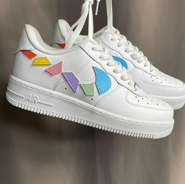 Custom Nike Air Force 1 Rainbow Cut-oicustom