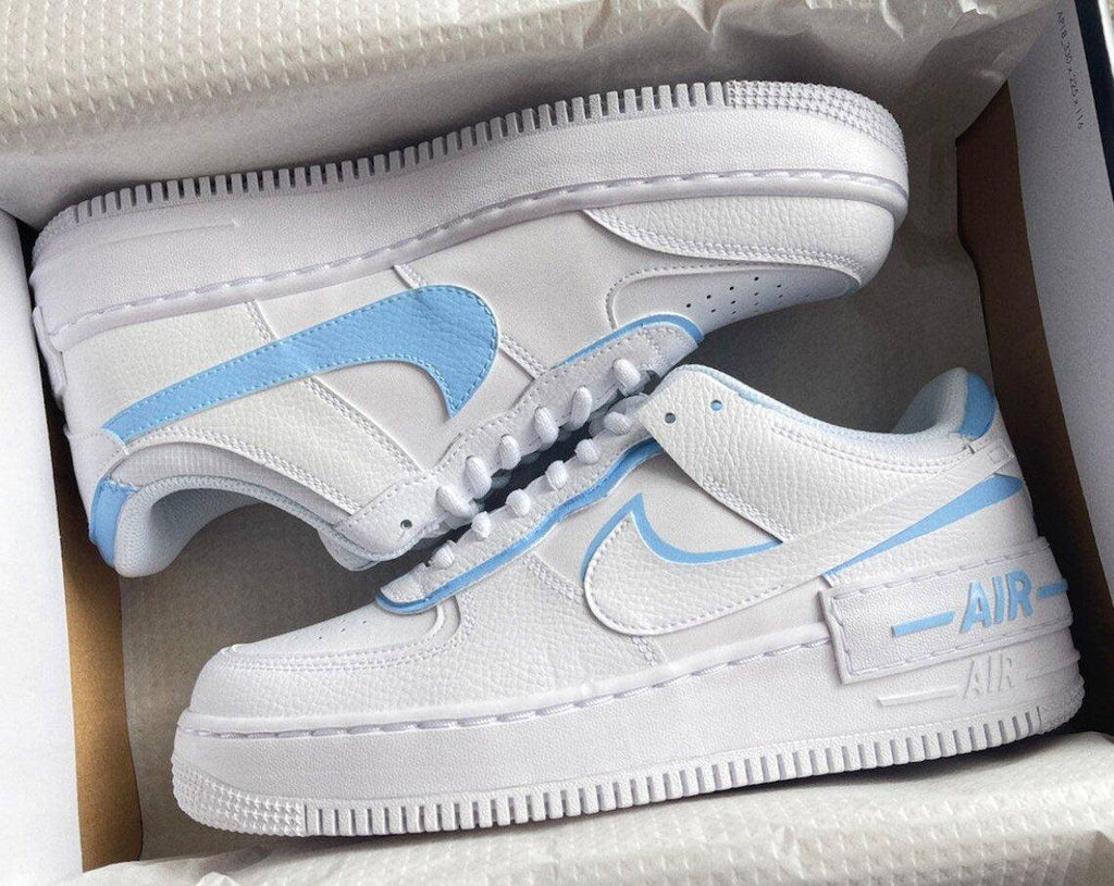 Custom Nike Air Force Shadow Colors Baby Blue