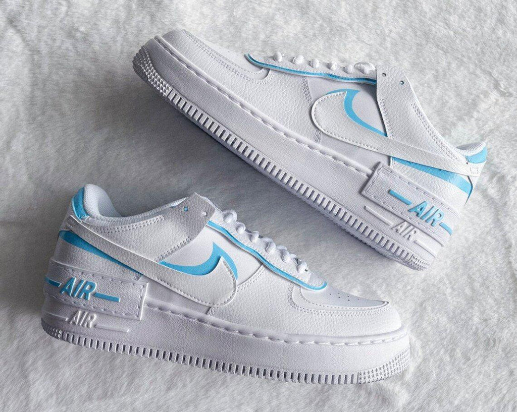 Custom Nike Air Force Shadow Colors Baby Blue