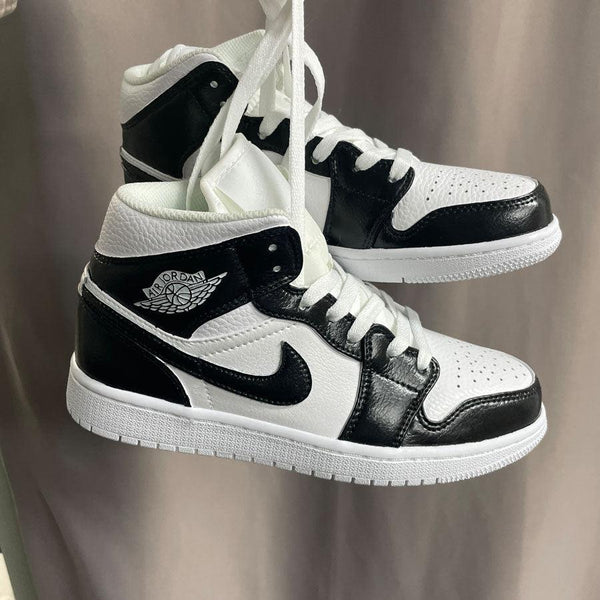 Custom Nike Air Jordan 1 Mid Black-oicustom