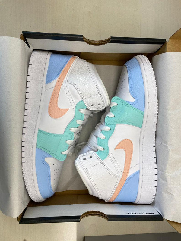 Custom Nike Air Jordan 1 Mid pastel colors-oicustom