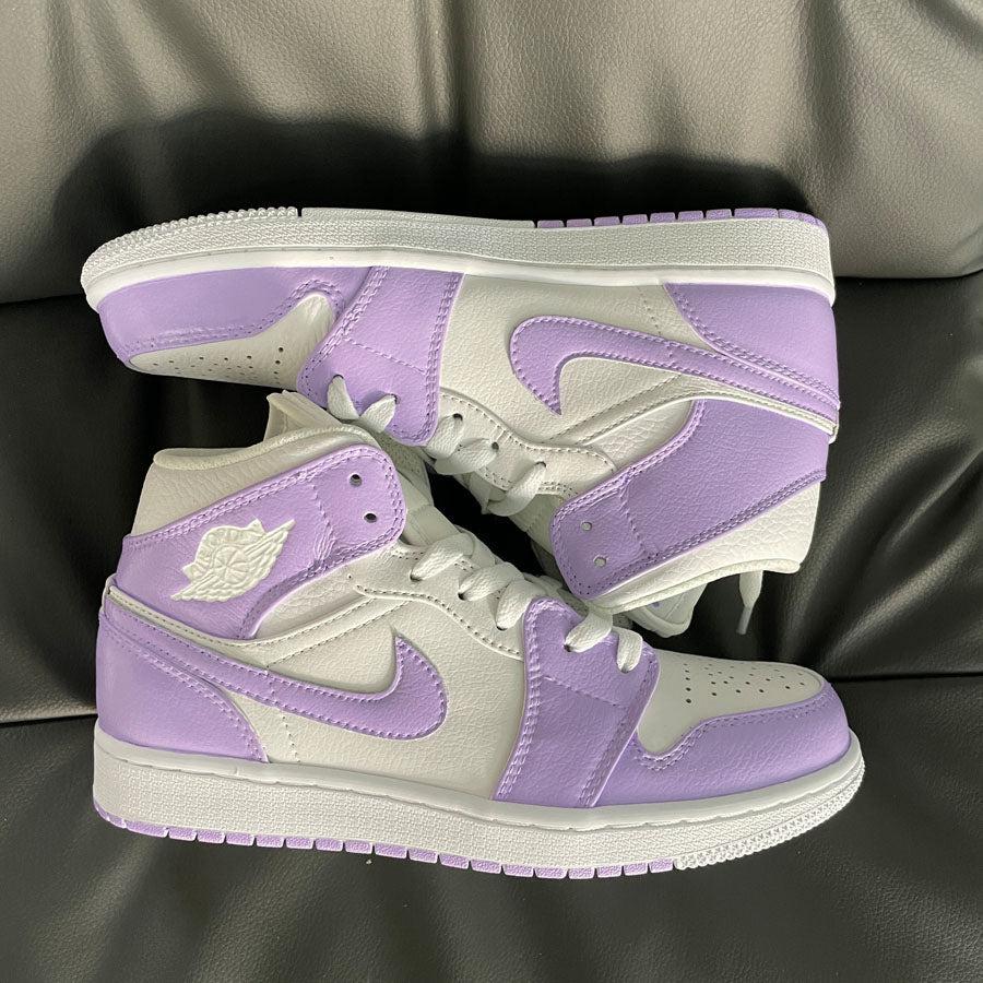 Custom Nike Air Jordan 1 Mid Purple-oicustom