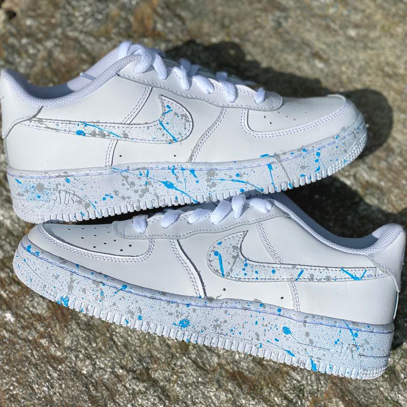 Custom Paint Spatter Nike Air Force Ones-oicustom