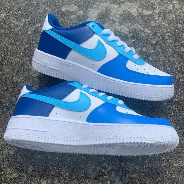 Custom Shades of Blue Air Force 1 – oicustom