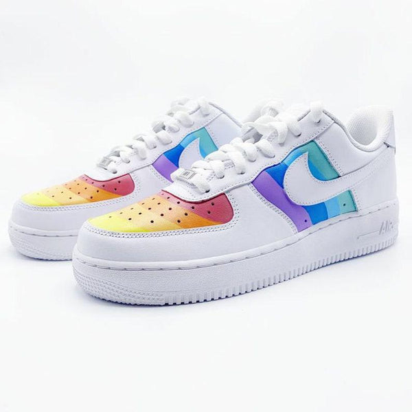 custom sneakers l pastel rainbow nike air force 1-oicustom