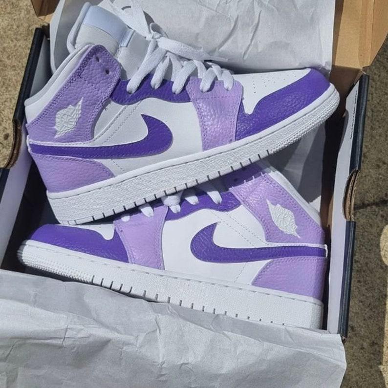 lilac and white jordan 1