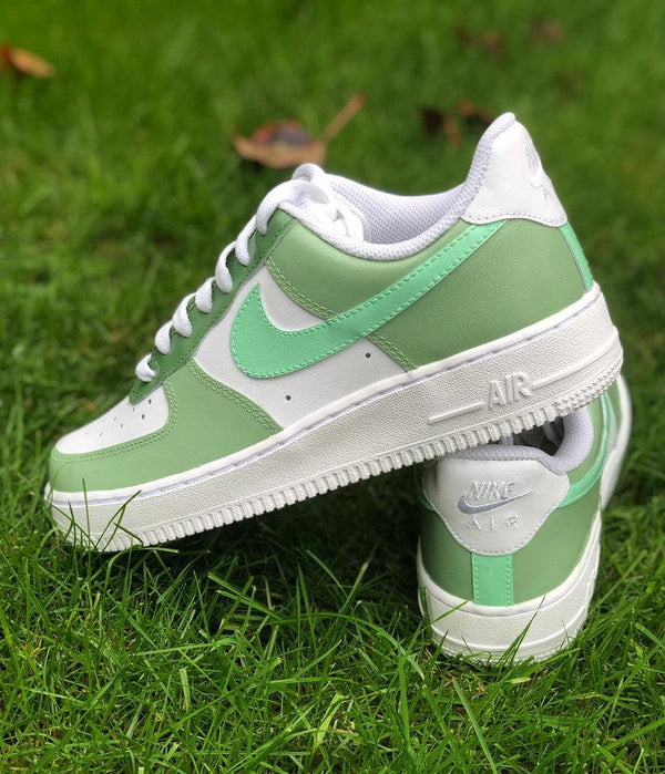 Green Custom Air Force 1's-oicustom