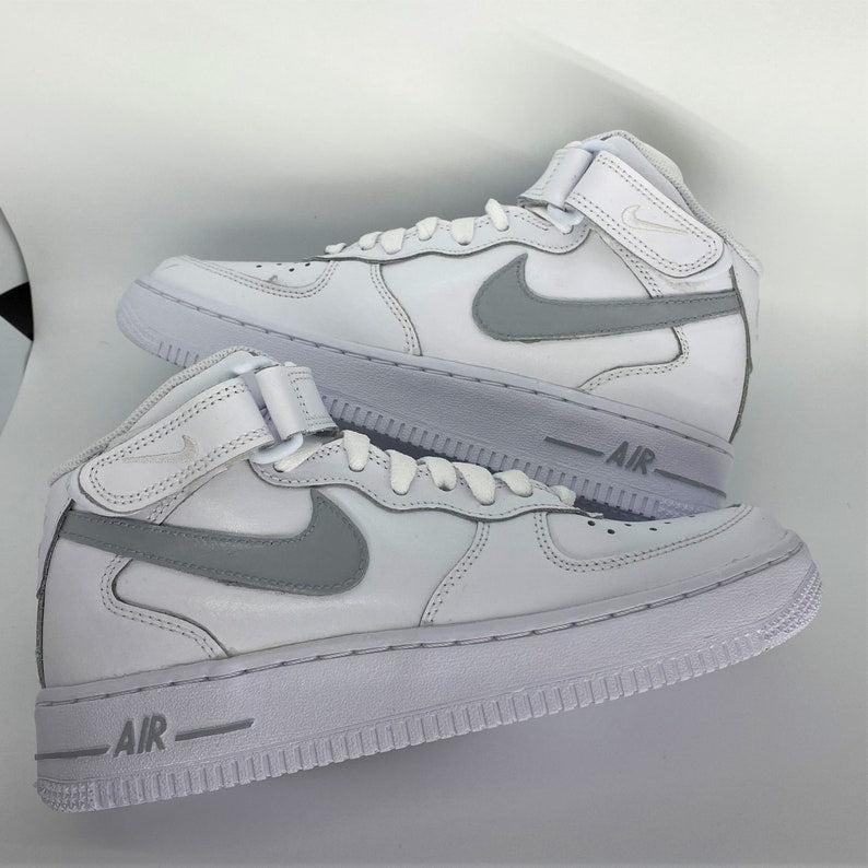 Grey Custom Nike Air Force Ones-oicustom