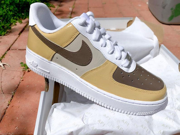 Hand painted Neutral Tones Custom Air Force 1-oicustom