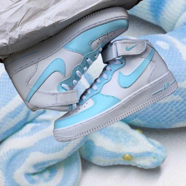 Icy Blue Air Force 1 mids-oicustom