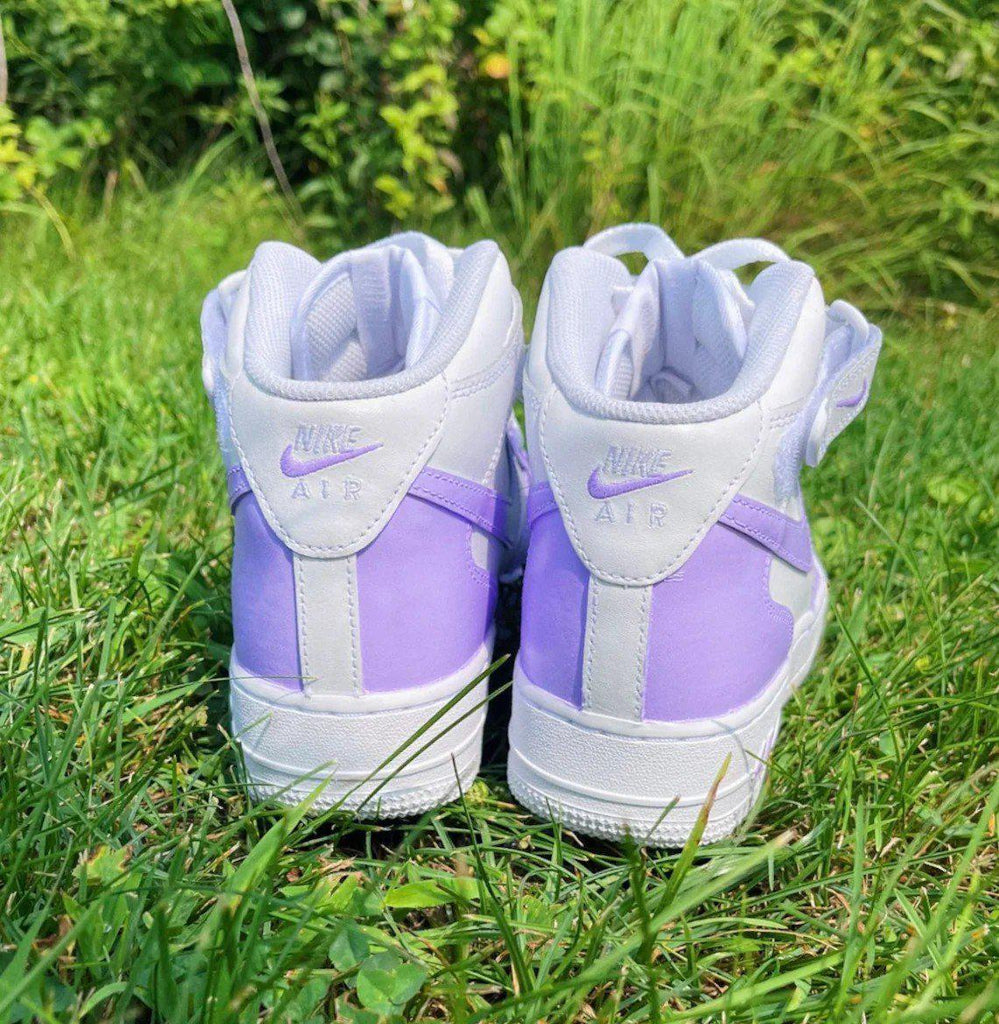 Lilac Custom Nike Air Force Mid Light Purple