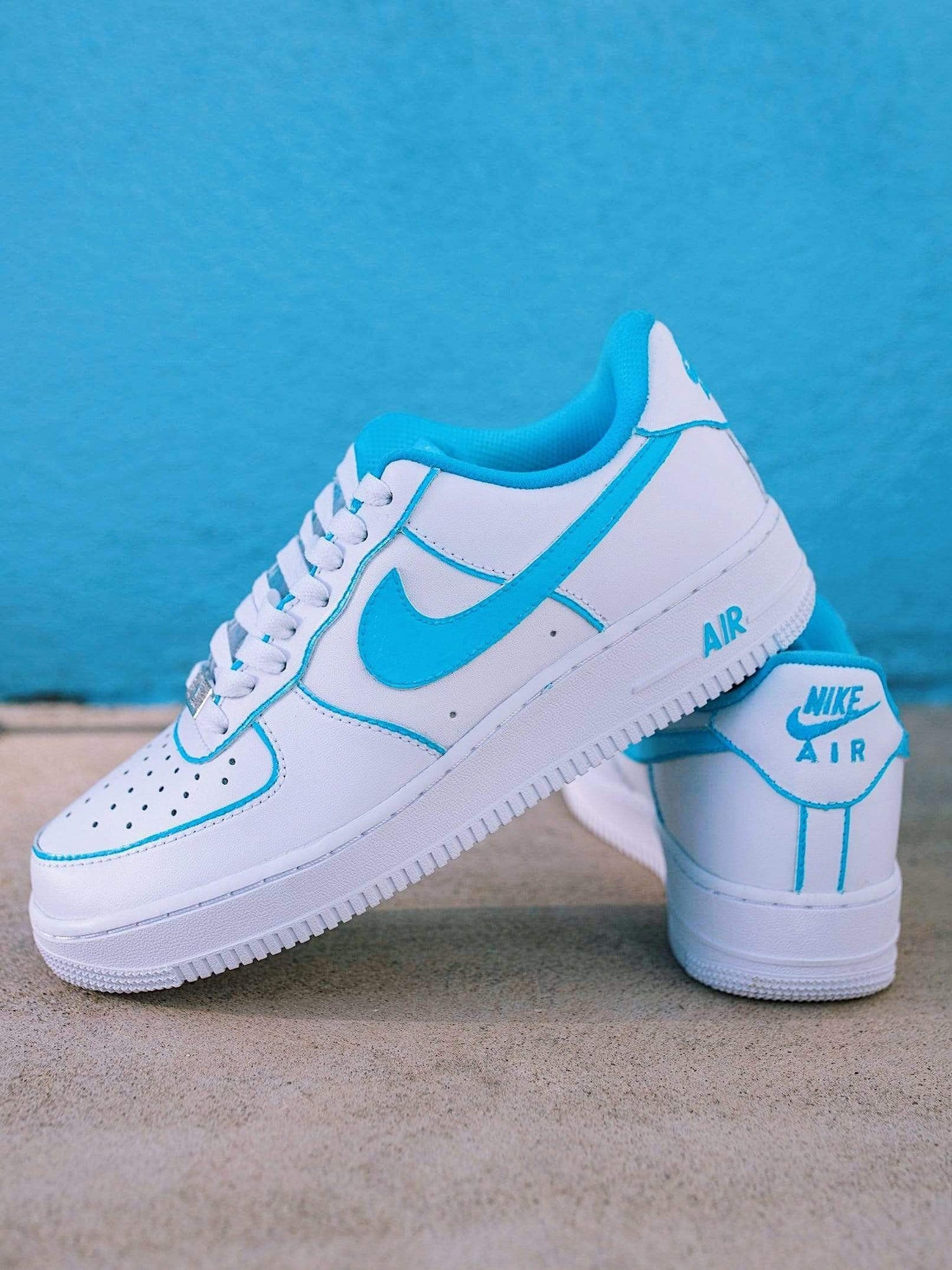 Lonely Mood Collection AF1 Sky Blue Outline Air Force 1 – oicustom