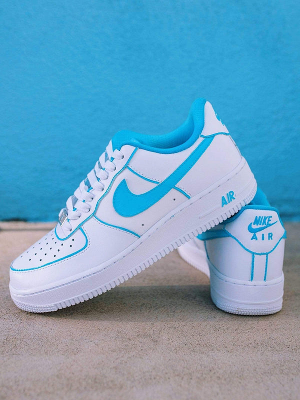 Lonely Mood Collection AF1 Sky Blue Outline Air Force 1-oicustom