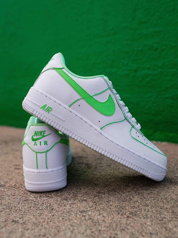 Lucky Mood Collection Mint Green Outline Air Force 1-oicustom