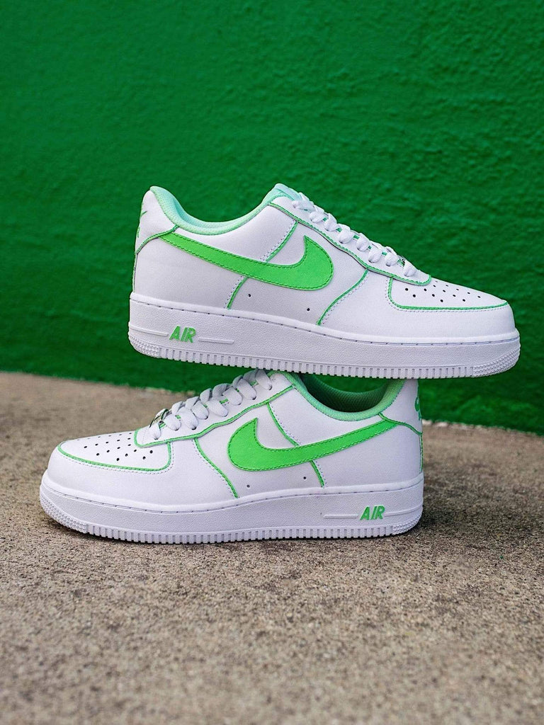 Lucky Mood Collection Mint Green Outline Air Force 1-oicustom