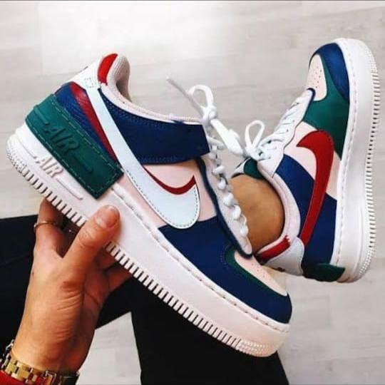 Multiple Colour Shadow Custom Air Force 1 Hand Painted Sneakers-oicustom