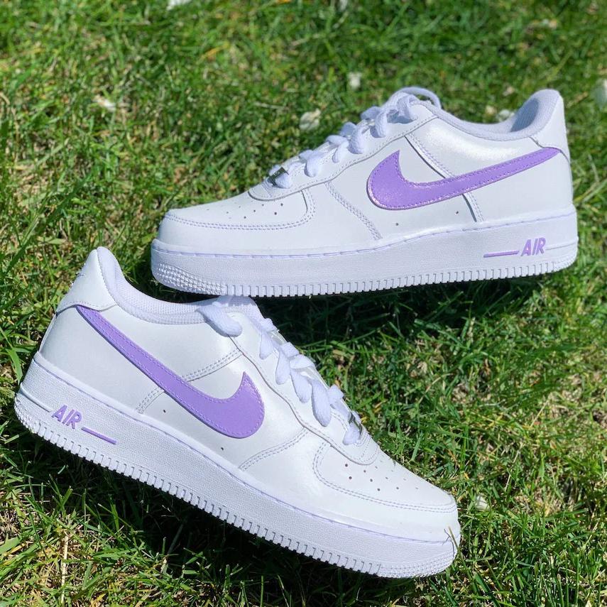 Nike Air Force 1 Custom Shoes Lilac Purple-oicustom