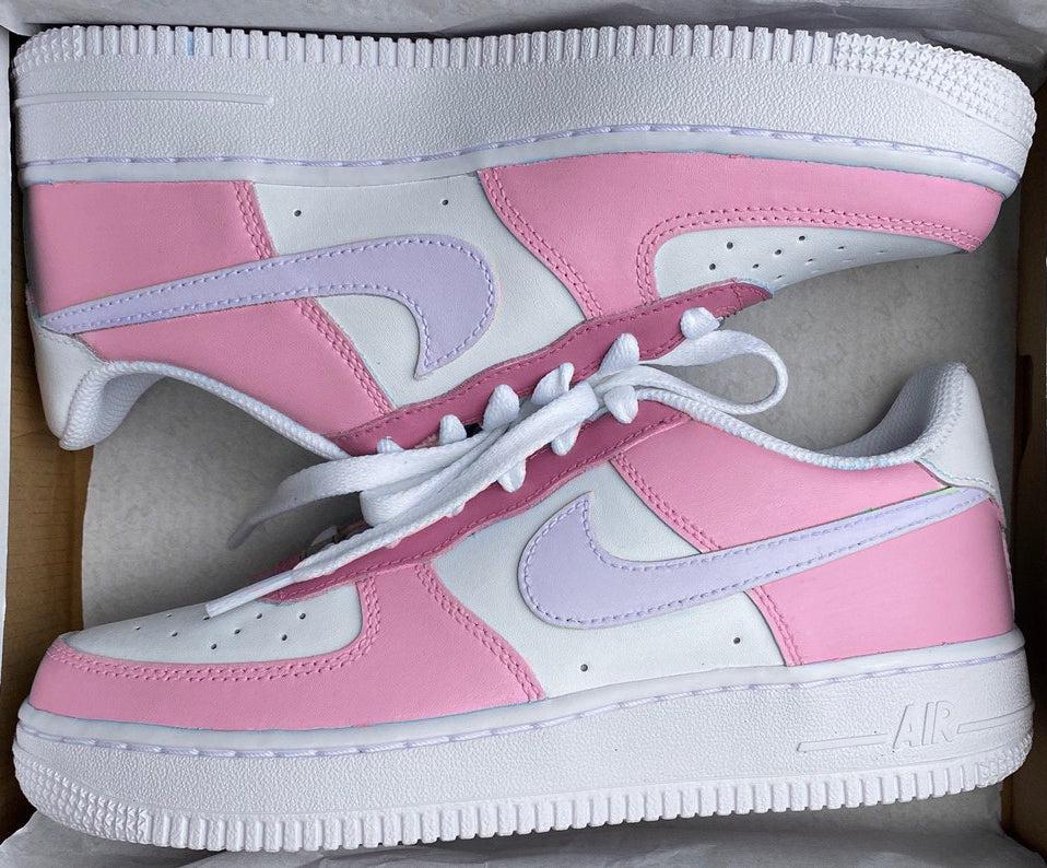 Nike Air Force 1 Dusty Pink With Purple-oicustom