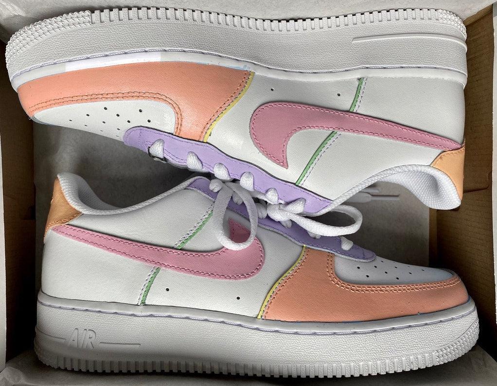 air force 1 pink yellow blue
