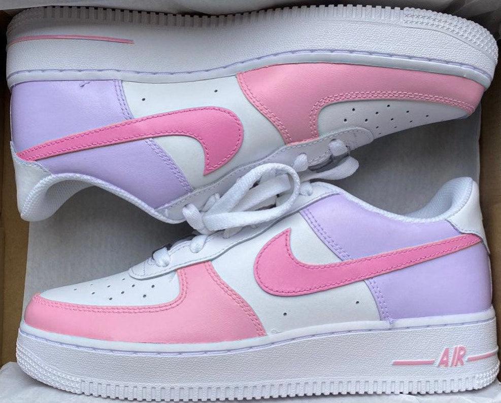 Nike Air Force 1 Pink and Purple Colour-oicustom