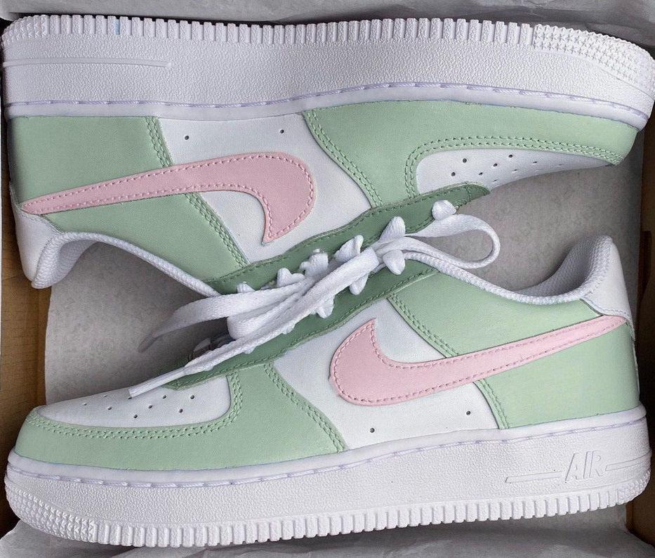 Nike Air Force 1 Sage and Rose Pink-oicustom