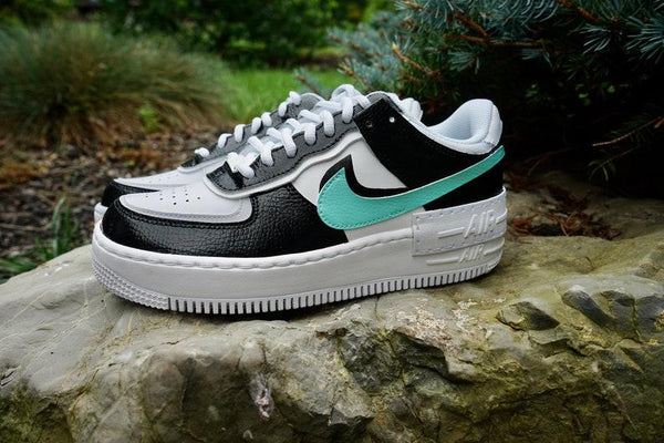 Nike Air Force 1 Shadow Black And Green-oicustom