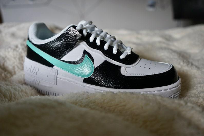 Nike Air Force 1 Shadow Black And Green-oicustom