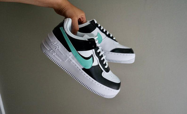 Nike Air Force 1 Shadow Black Green Custom-oicustom