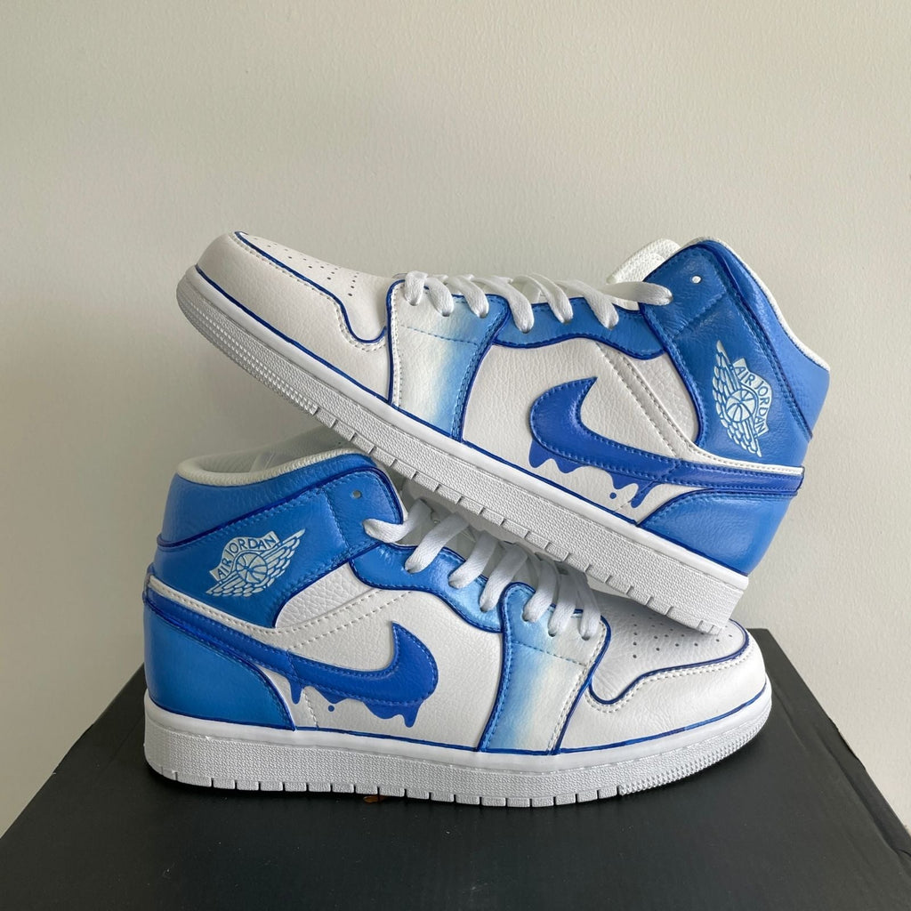 Nike Air Jordan Blue Gradient Drip Custom