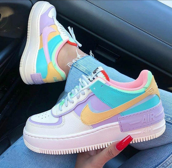 Pale Purple Shadow Custom Air Force 1 Hand Painted Sneakers-oicustom