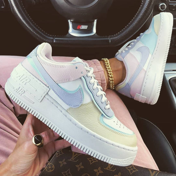 Pastel Shadow Custom Air Force 1 Hand Painted Sneakers-oicustom