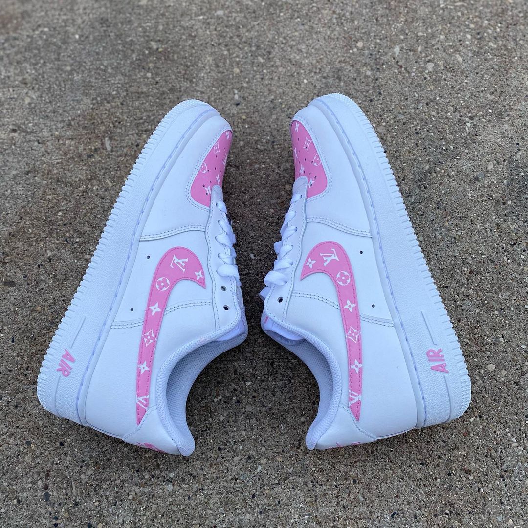 customized air force 1 pink