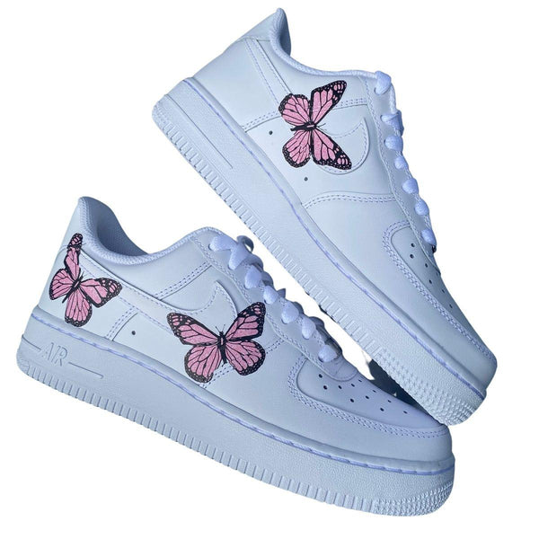 Pink Glitter Butterfly AF1-oicustom