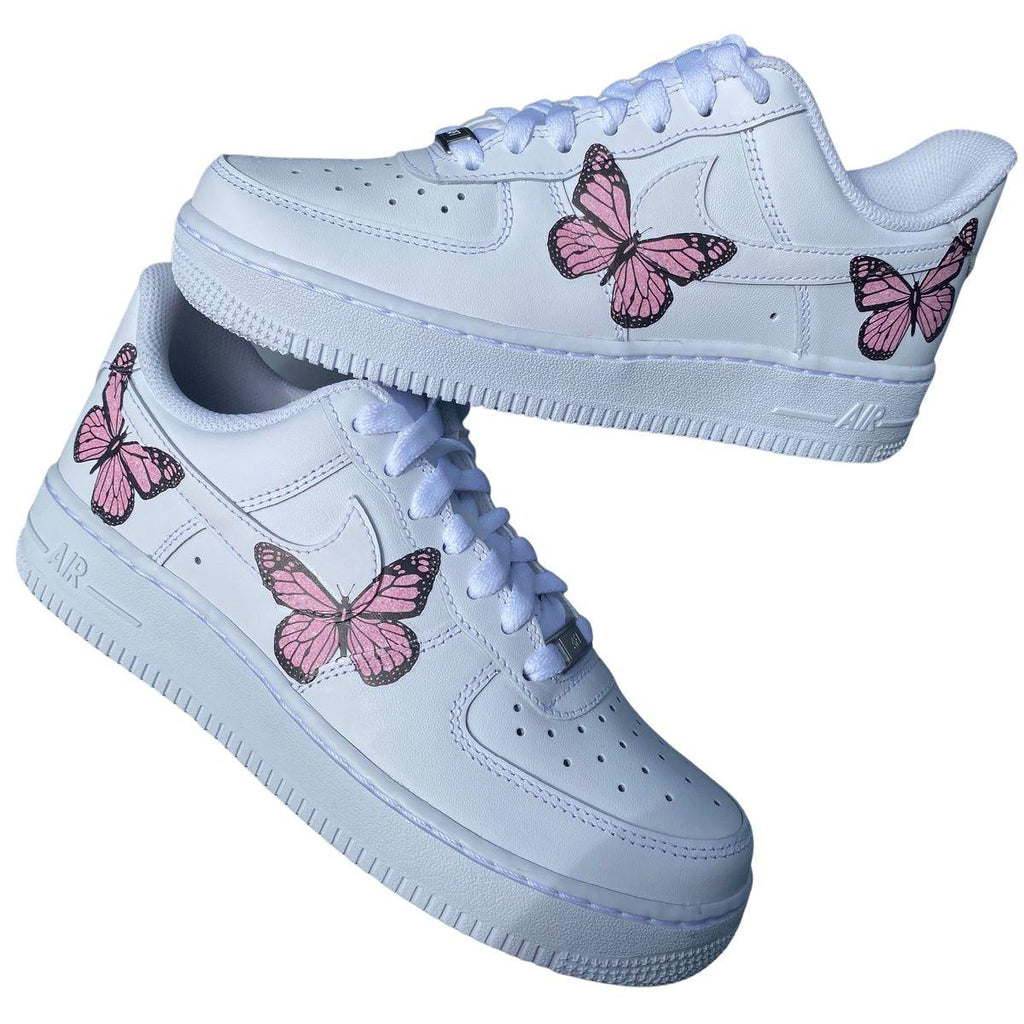 Pink Glitter Butterfly AF1-oicustom