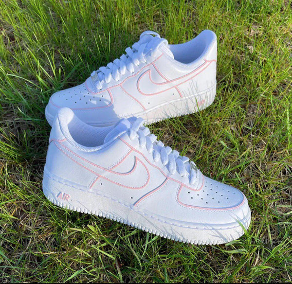 Pink Outline Custom Nike Air Force 1-oicustom