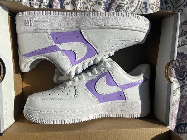 Purple Half Custom Nike Air Force 1s-oicustom