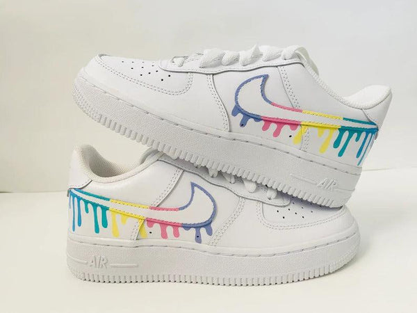 Rainbow Drip Custom Air Force 1's water Resistant-oicustom