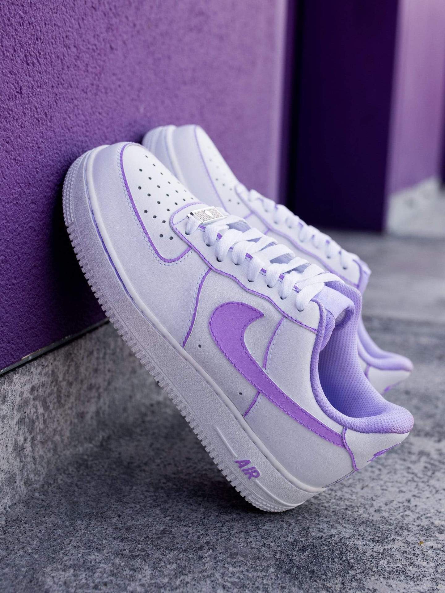 Sassy Mood Collection AF1 Lilac Purple Outline Air Force 1 – oicustom