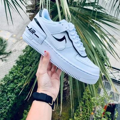 White Black Shadow Nike Air Force Custom