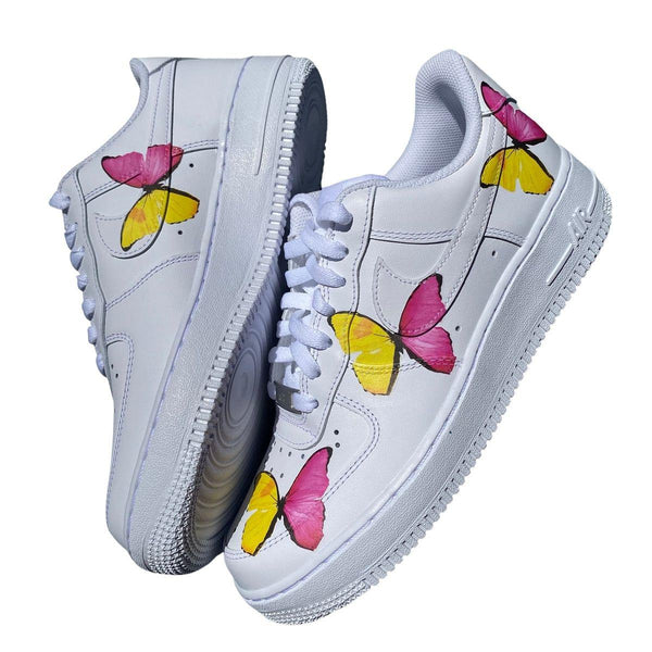 Yellow Pink Butterfly AF1-oicustom